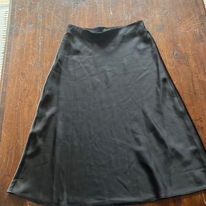 Black Slip Skirt midi